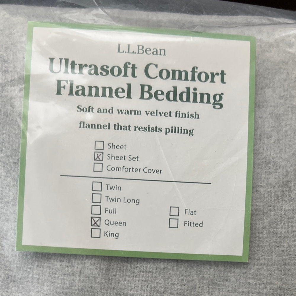 New: Cozy L.L. Bean Flannel Sheets (Queen)